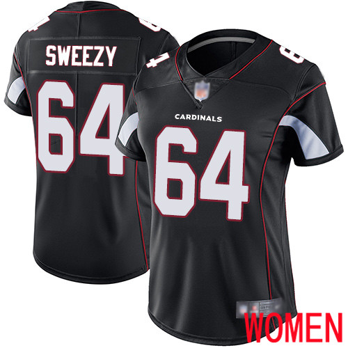 Arizona Cardinals Limited Black Women J.R. Sweezy Alternate Jersey NFL Football #64 Vapor Untouchable->women nfl jersey->Women Jersey
